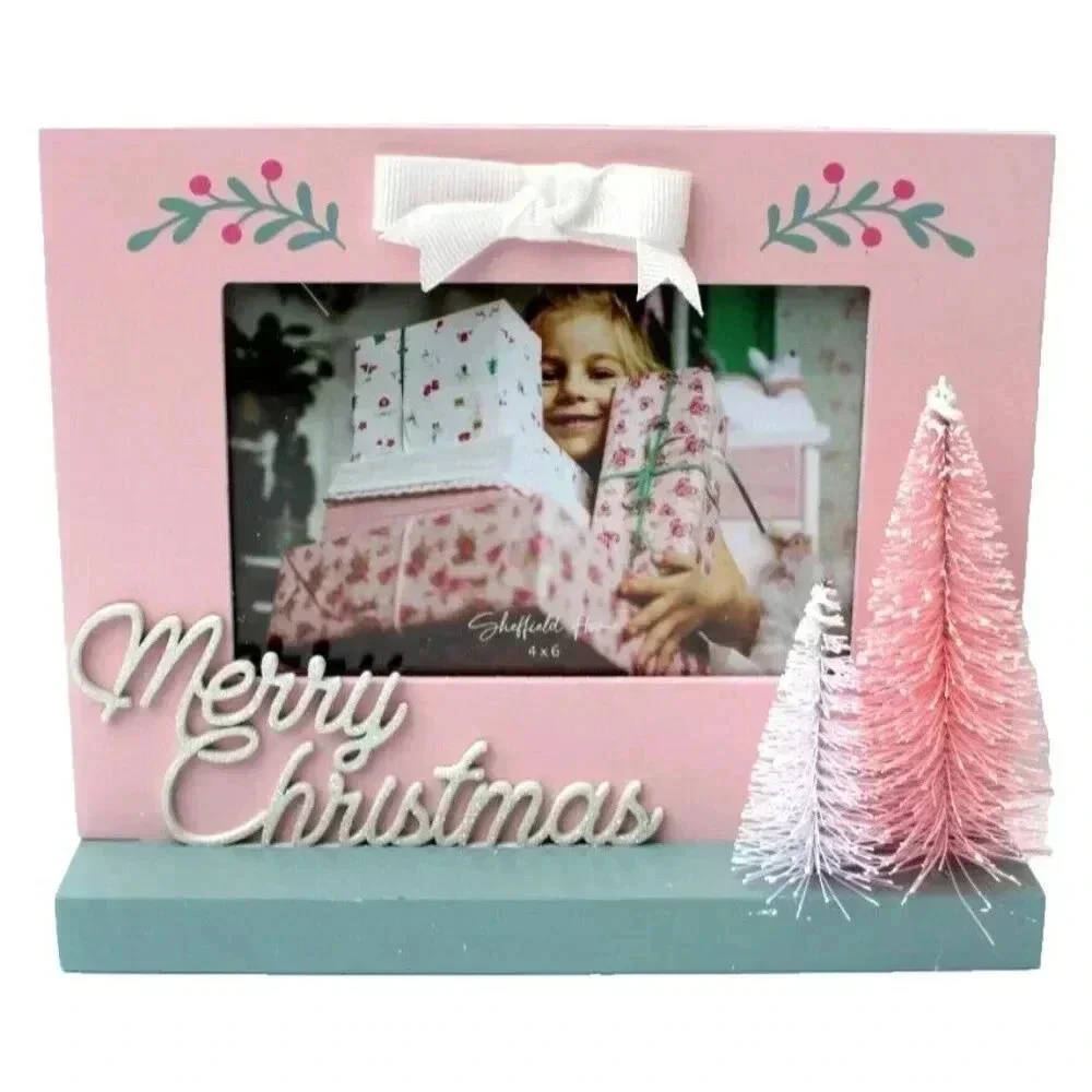 New Pink Wood Merry Christmas 4